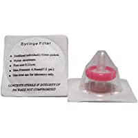 Advangene 0-22 micras- filtro de jeringa estéril de Nylon en 13mm rosa (75-PK)